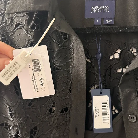 Marchesa Notte Viola Laser Cut Shirt Dress - Picture 3 of 6